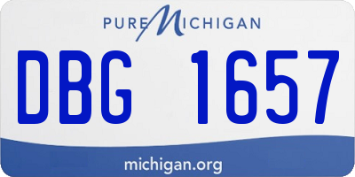 MI license plate DBG1657
