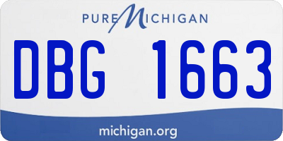 MI license plate DBG1663