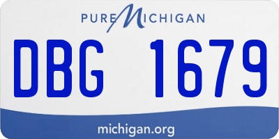 MI license plate DBG1679