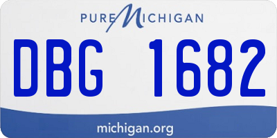 MI license plate DBG1682