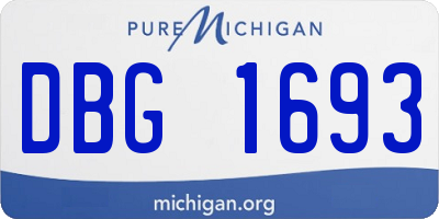 MI license plate DBG1693