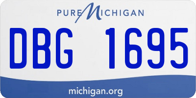 MI license plate DBG1695