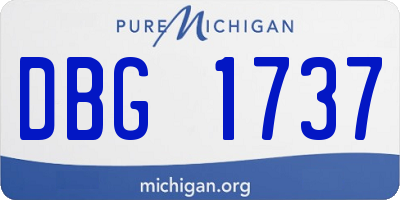 MI license plate DBG1737