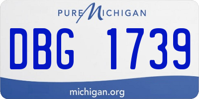 MI license plate DBG1739