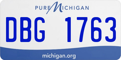 MI license plate DBG1763