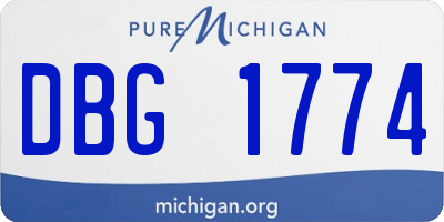 MI license plate DBG1774