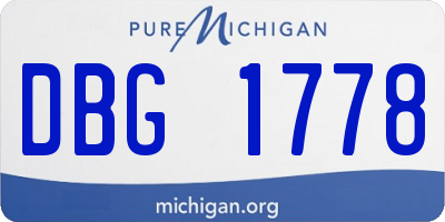 MI license plate DBG1778