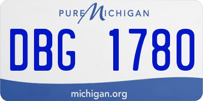 MI license plate DBG1780