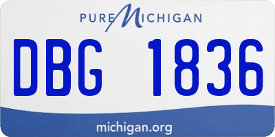 MI license plate DBG1836