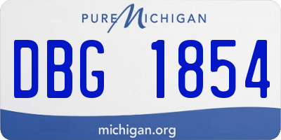 MI license plate DBG1854