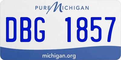 MI license plate DBG1857