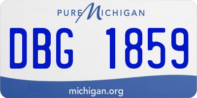 MI license plate DBG1859