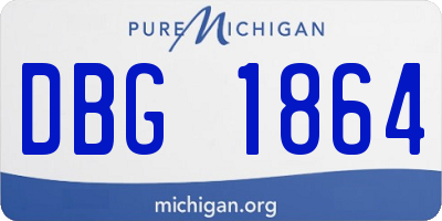 MI license plate DBG1864