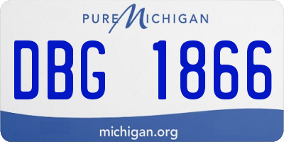MI license plate DBG1866