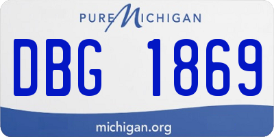MI license plate DBG1869