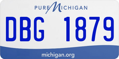 MI license plate DBG1879