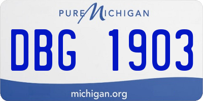 MI license plate DBG1903