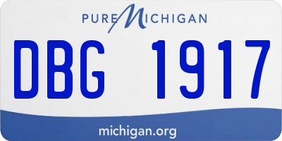 MI license plate DBG1917