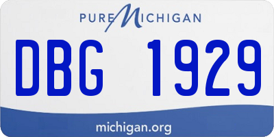 MI license plate DBG1929