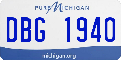MI license plate DBG1940