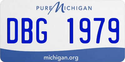 MI license plate DBG1979
