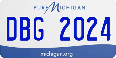 MI license plate DBG2024