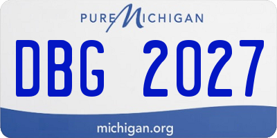 MI license plate DBG2027