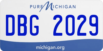 MI license plate DBG2029