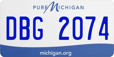MI license plate DBG2074
