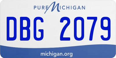 MI license plate DBG2079