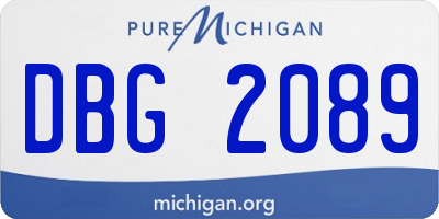 MI license plate DBG2089