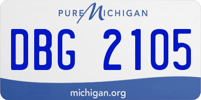 MI license plate DBG2105