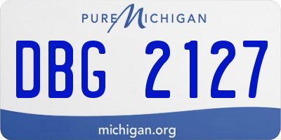 MI license plate DBG2127