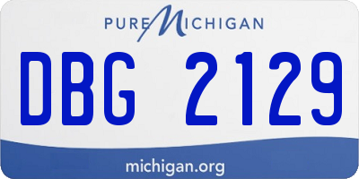 MI license plate DBG2129