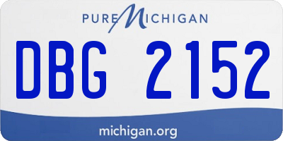MI license plate DBG2152