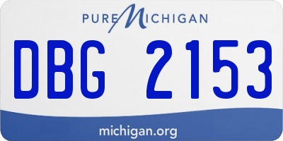 MI license plate DBG2153