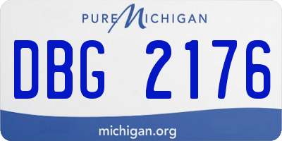 MI license plate DBG2176