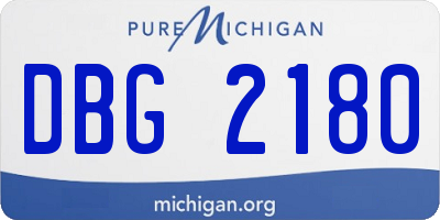 MI license plate DBG2180