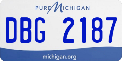 MI license plate DBG2187