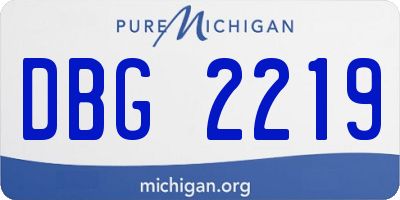 MI license plate DBG2219