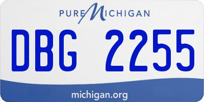 MI license plate DBG2255