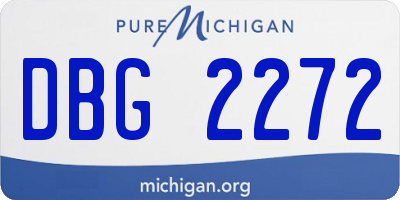 MI license plate DBG2272