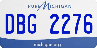 MI license plate DBG2276