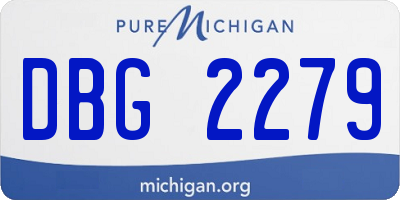 MI license plate DBG2279
