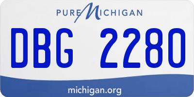 MI license plate DBG2280