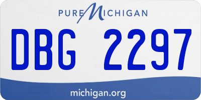 MI license plate DBG2297
