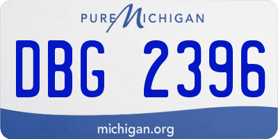MI license plate DBG2396