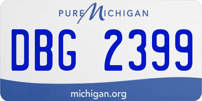 MI license plate DBG2399