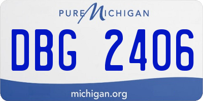 MI license plate DBG2406