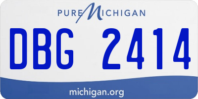 MI license plate DBG2414